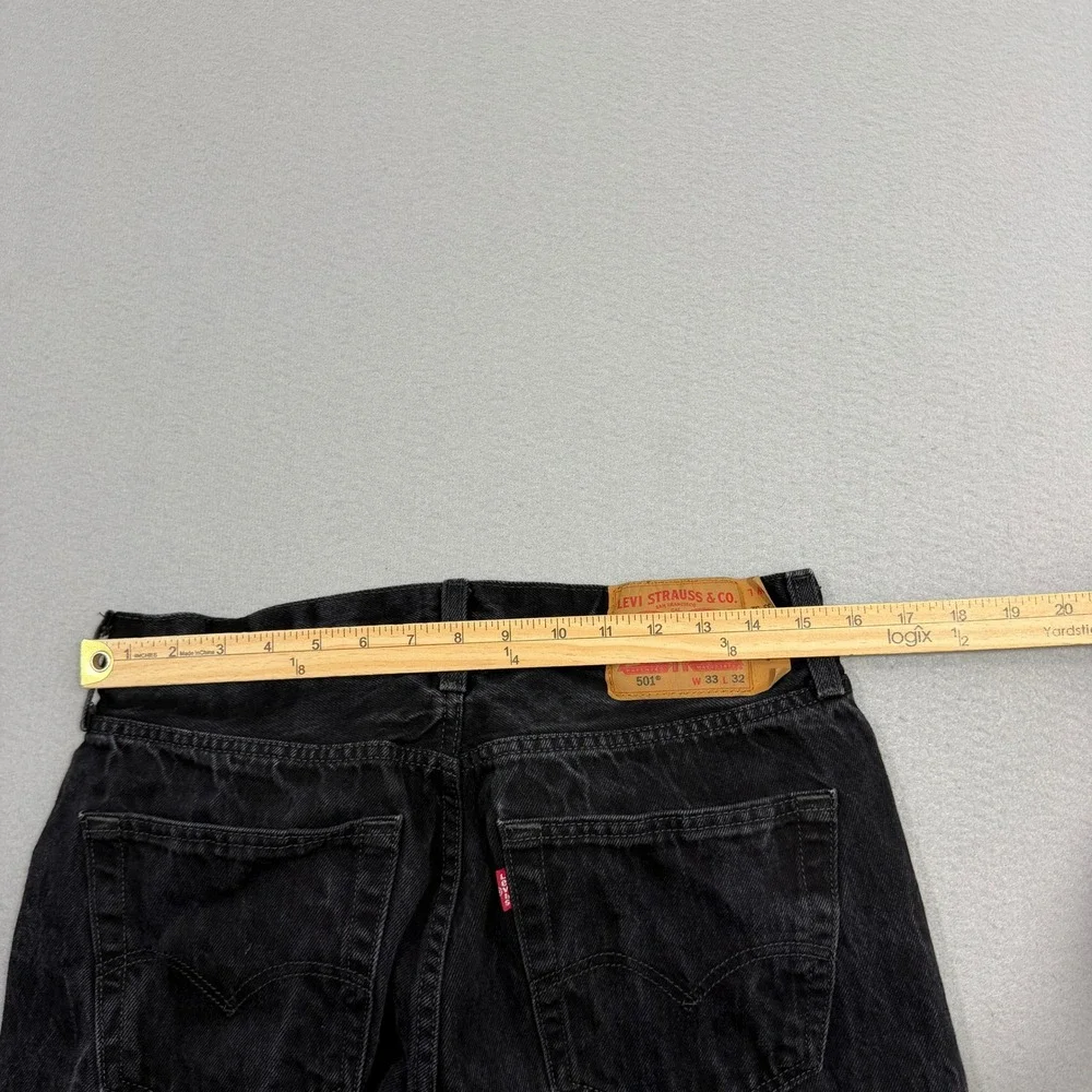 Levis 501xx Jeans Men's 33x32 Black Original Fit Button Fly Denim Western Rodeo